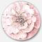 Designart - Indigold Shabby Peonies Pink - Shabby Chic Metal Circle Wall Art